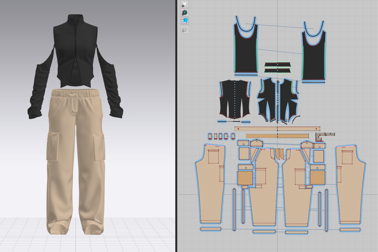 Women's Street wear Outfit 3d Model Marvelous Designer-Clo3d-fbx-obj-Zprj