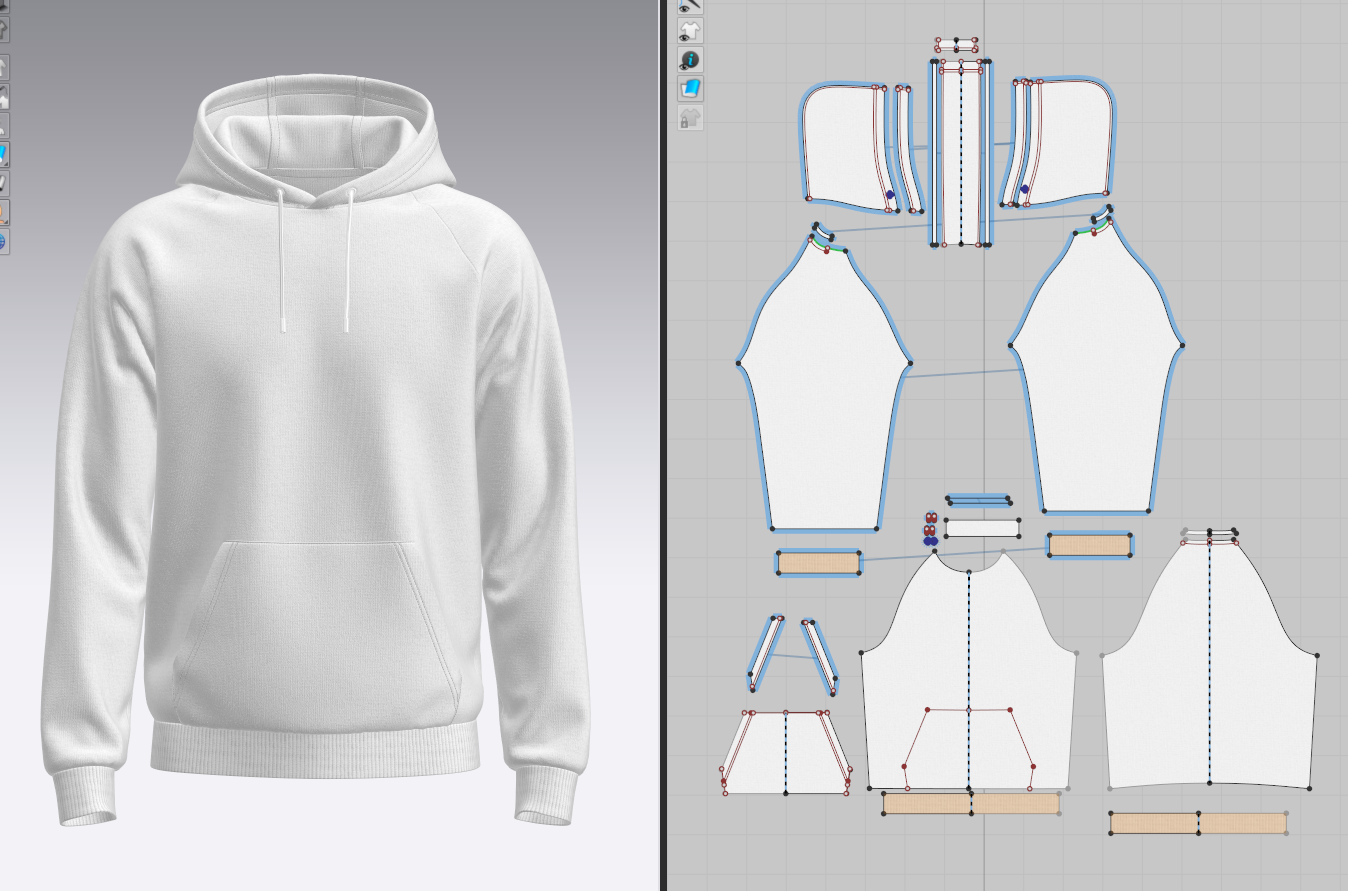 Men Hoodie 3d Model Marvelous Designer-Clo3d-fbx-obj-Zprj