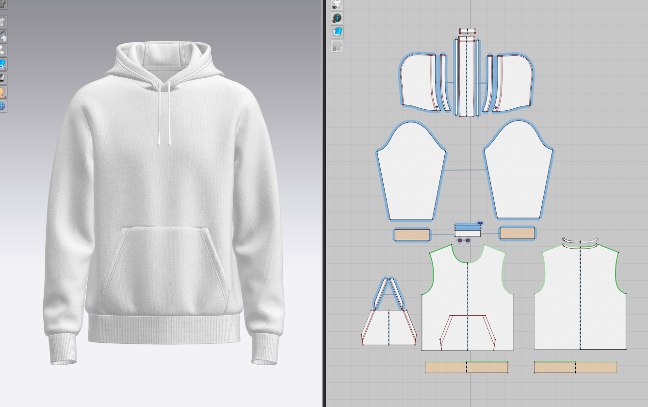 Male's Hoodie 3d Model Marvelous Designer-Clo3d-fbx-obj-Zprj