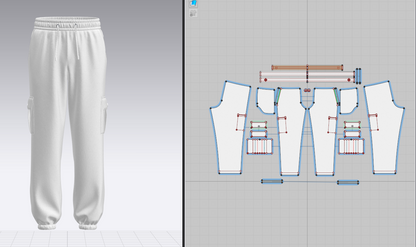 Men's Oversize Jogger Pocket 3d Model Marvelous Designer-Clo3d-fbx-obj-Zprj