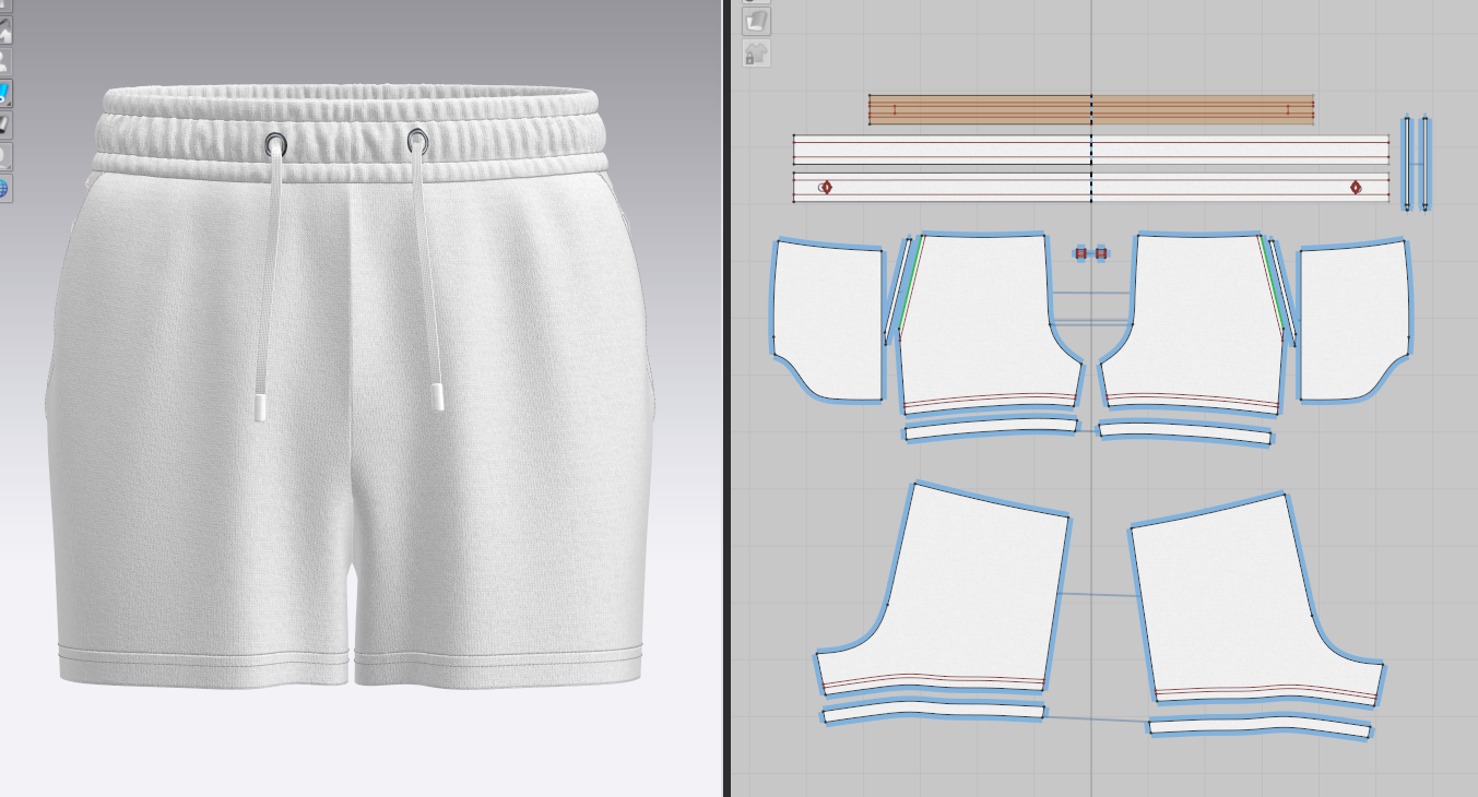 Men's Oversize Shorts 3d Model Marvelous Designer-Clo3d-fbx-obj-Zprj