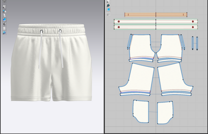 Men's Elastic Shorts 3d Model Marvelous Designer-Clo3d-fbx-obj-Zprj