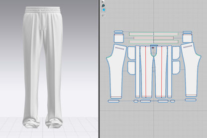 Men' Track Pant 3d Model Marvelous Designer-Clo3d-fbx-obj-Zprj