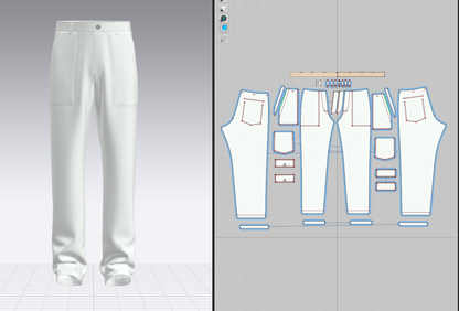 Men's Worker Pant 3d Model Marvelous Designer-Clo3d-fbx-obj-Zprj
