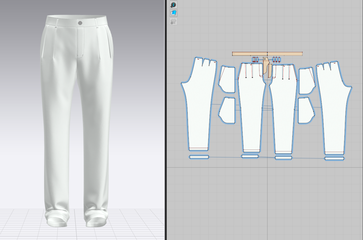 Men's Double Pleat Pant 3d Model Marvelous Designer-Clo3d-fbx-obj-Zprj