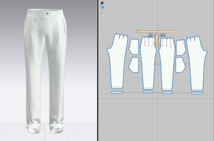 Men's Double Pleat Pant 3d Model Marvelous Designer-Clo3d-fbx-obj-Zprj