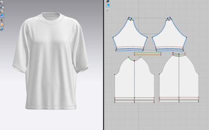 Women's Oversized T-Shirt 3d Model Marvelous Designer-Clo3d-fbx-obj-Zprj