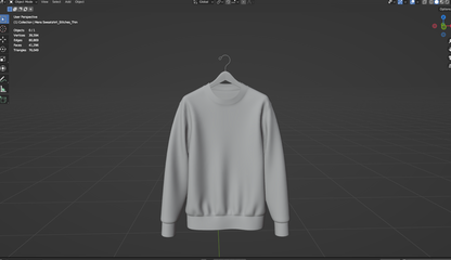 Sweatshirt_ Hanged 3d Model Marvelous Designer-Clo3d-fbx-obj-Zprj
