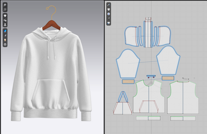 Hoodie on Hanger 3d Model Marvelous Designer-Clo3d-fbx-obj-Zprj