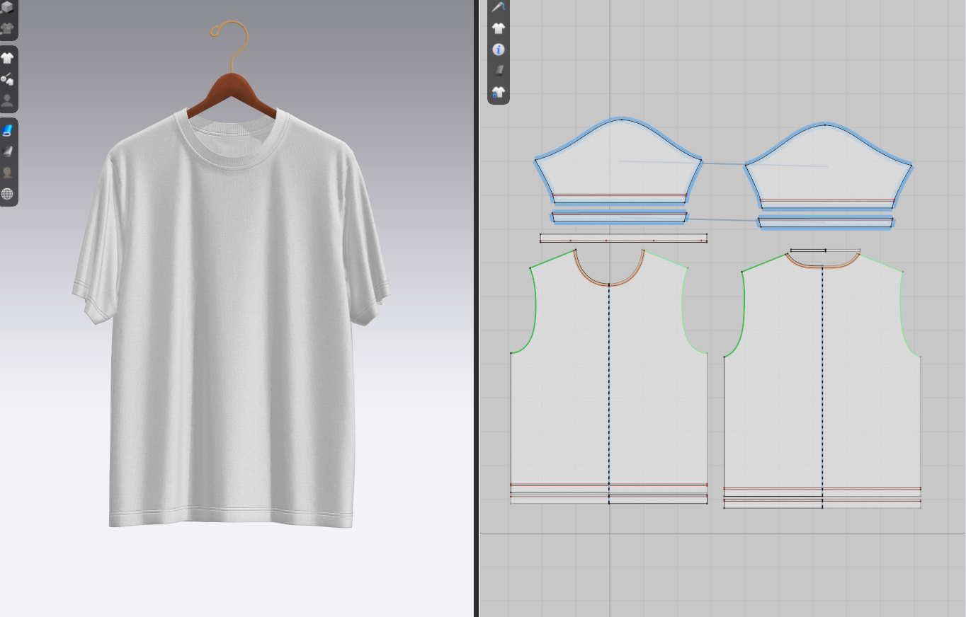 T-shirt on Hanger 3d Model Marvelous Designer-Clo3d-fbx-obj-Zprj