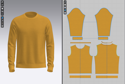 Men's Sweatshirt 3d Model Marvelous Designer-Clo3d-fbx-obj-Zprj