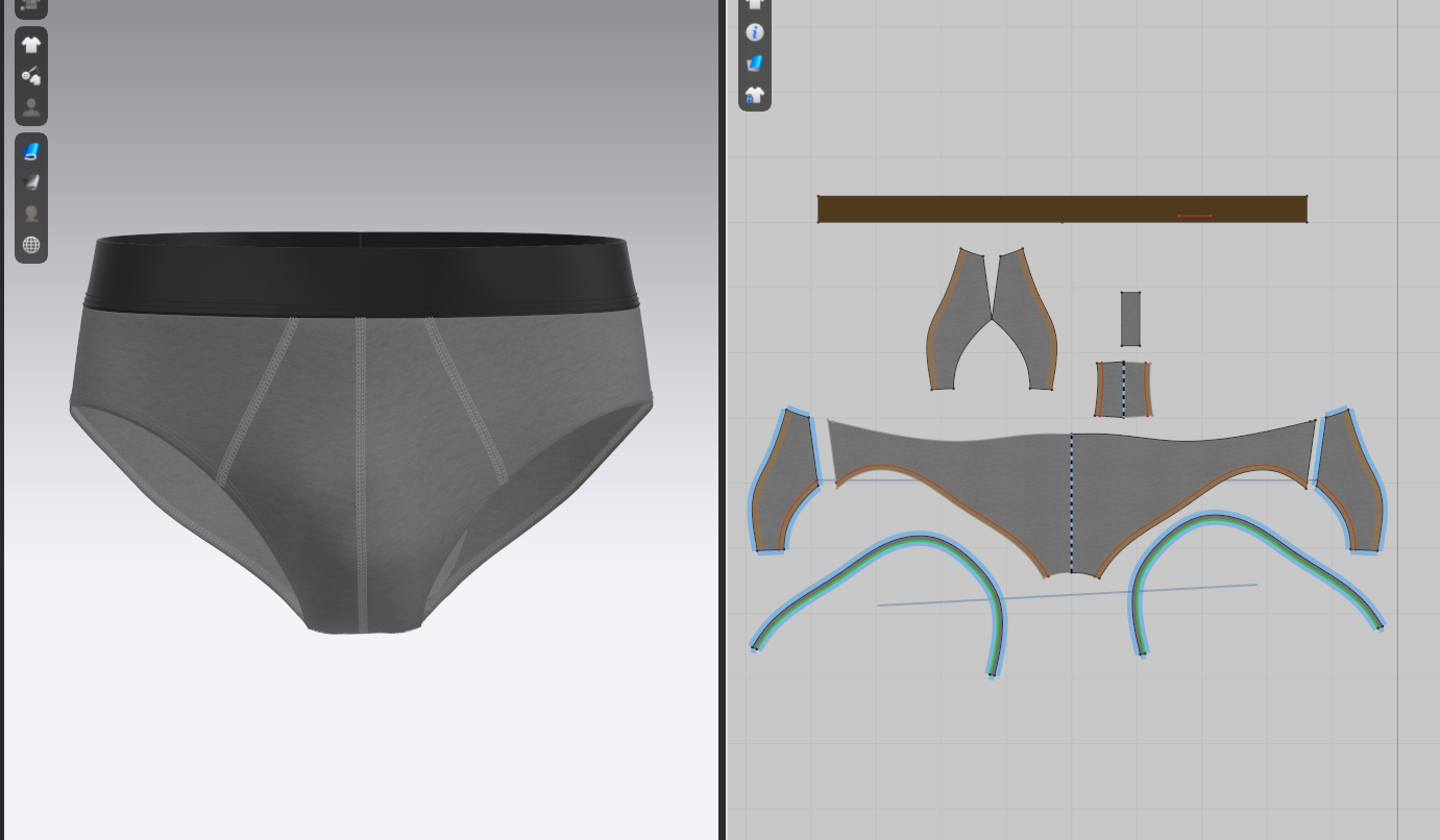 Men's Brief 3d Model Marvelous Designer-Clo3d-fbx-obj-Zprj