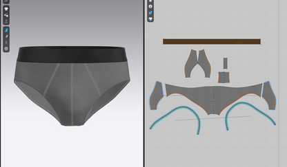Men's Brief 3d Model Marvelous Designer-Clo3d-fbx-obj-Zprj