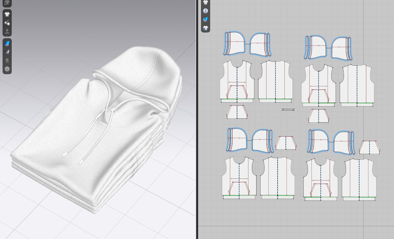 Folded 4 Pile Hoodie 3d Model Marvelous Designer-Clo3d-fbx-obj-Zprj