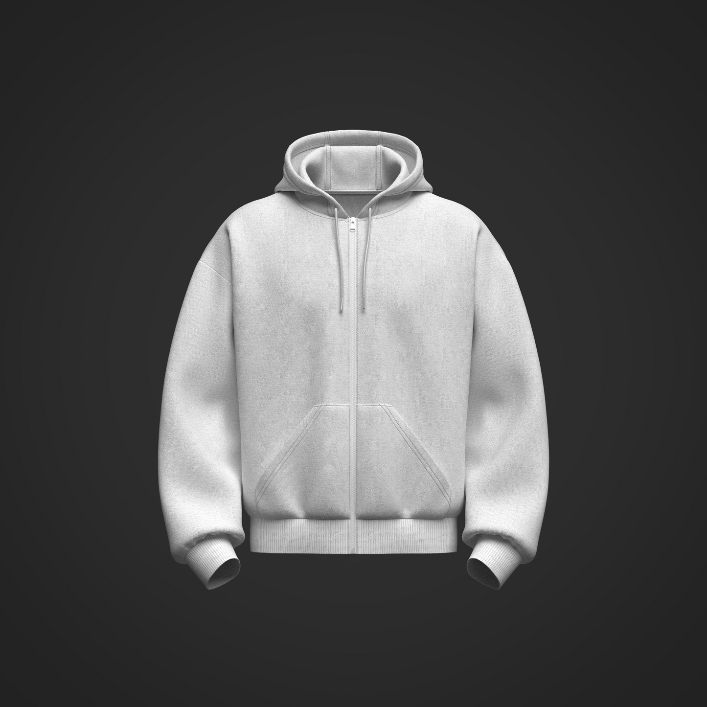 Male Front Zip Oversized Hoodie 3d Model Marvelous Designer-Clo3d-fbx-obj-Zprj