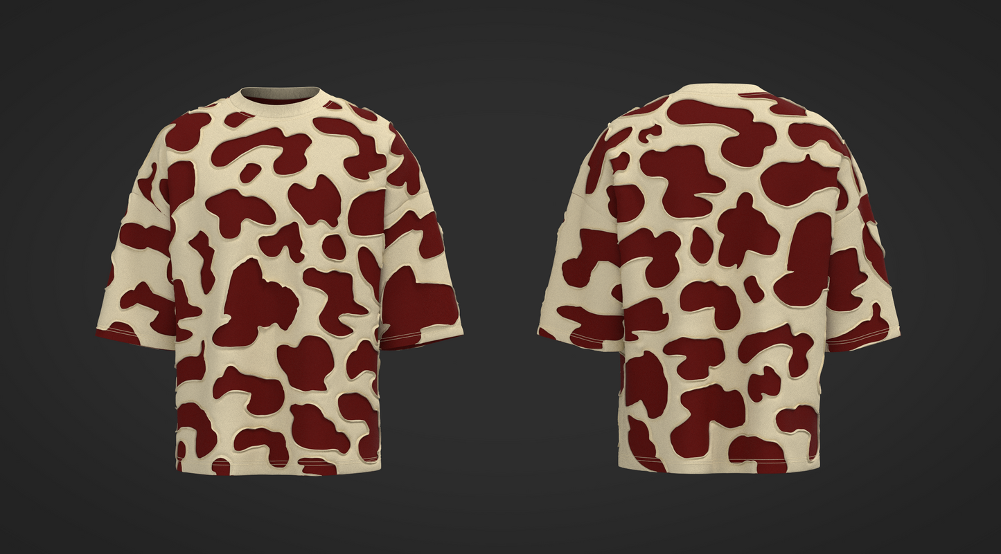 Men's Oversized T-Shirt Patchwork 3d Model Marvelous Designer-Clo3d-fbx-obj-Zprj