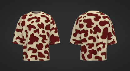 Men's Oversized T-Shirt Patchwork 3d Model Marvelous Designer-Clo3d-fbx-obj-Zprj