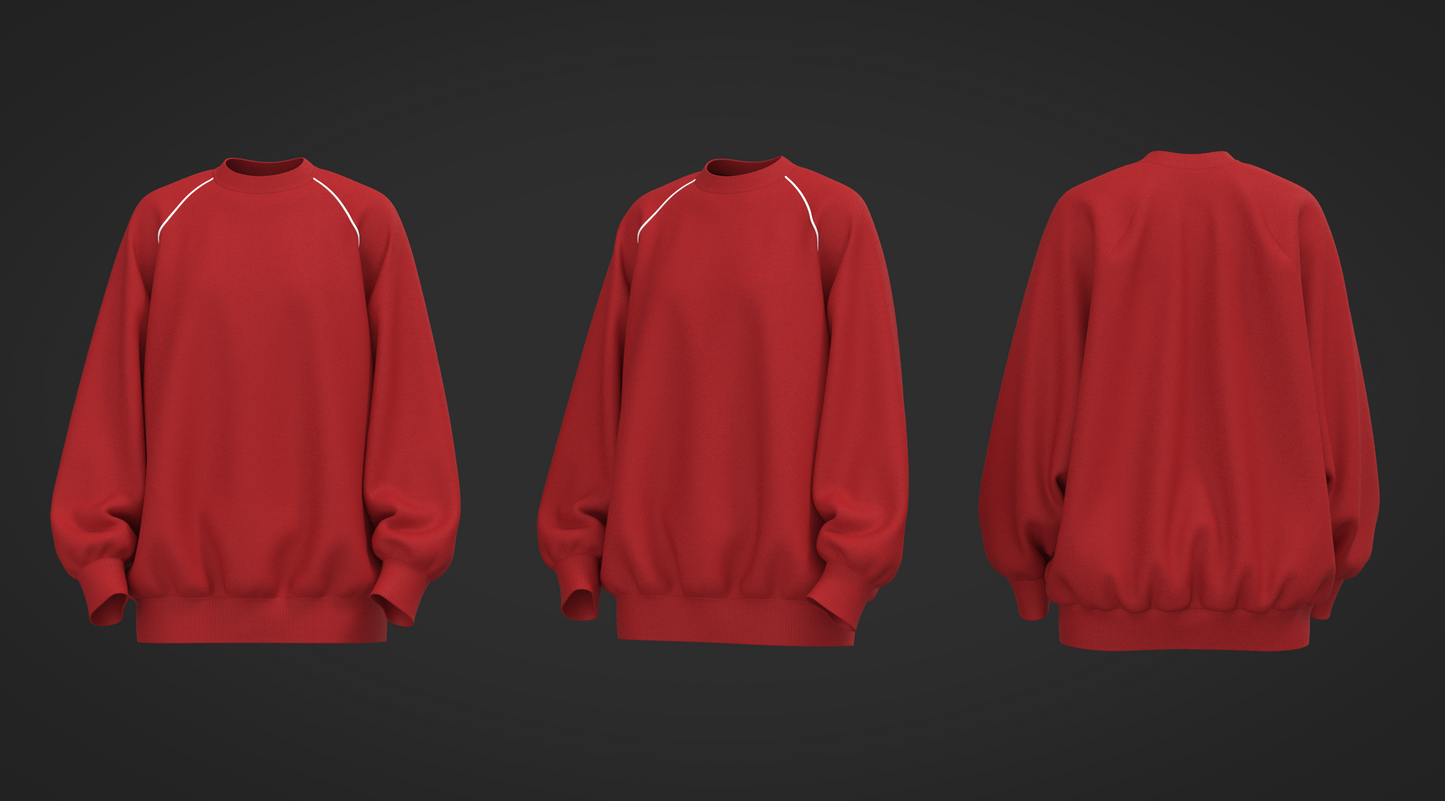 Women Oversized Sweatshirt 3d Model Marvelous Designer-Clo3d-fbx-obj-Zprj