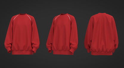 Women Oversized Sweatshirt 3d Model Marvelous Designer-Clo3d-fbx-obj-Zprj
