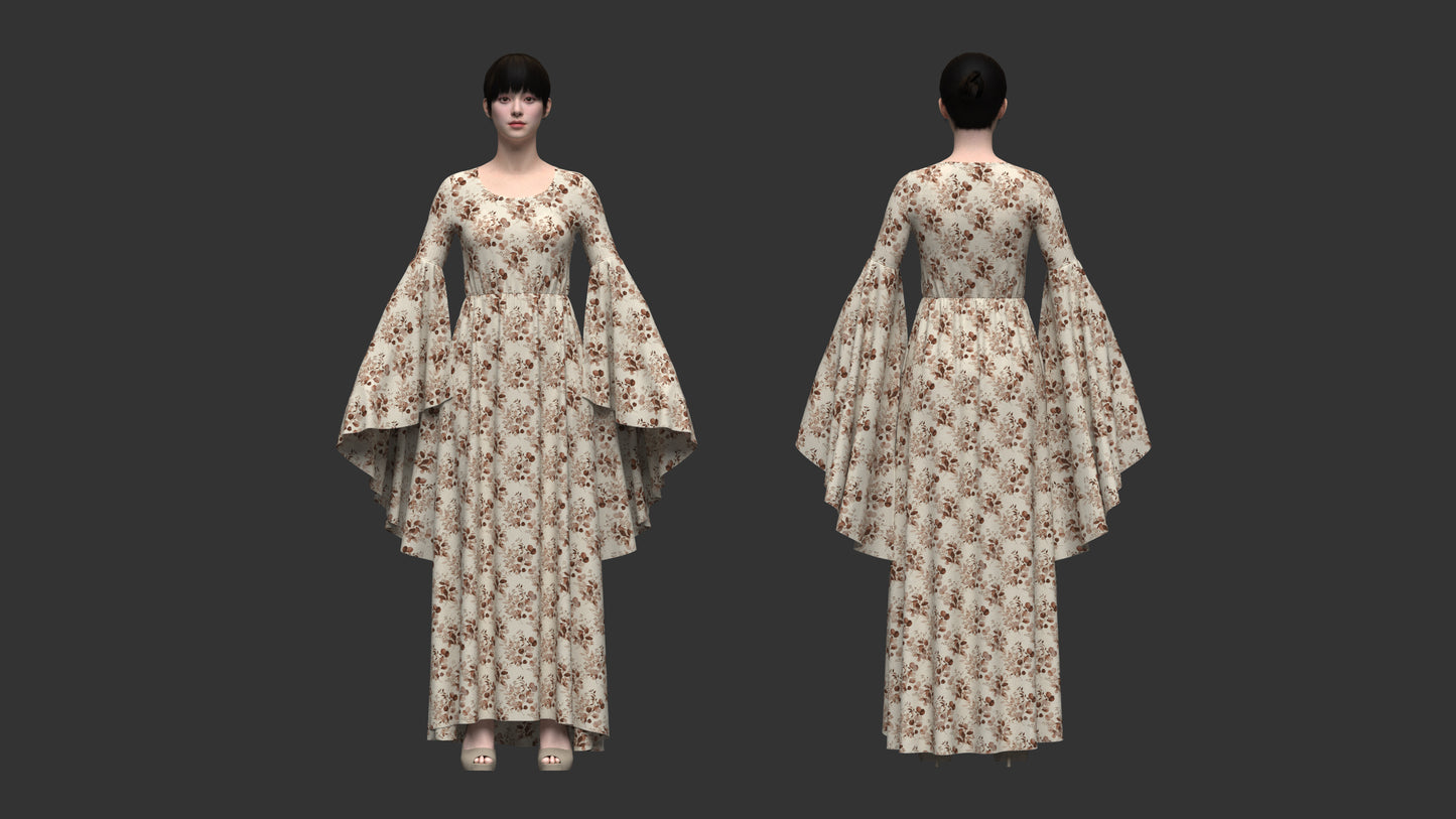 Elf Dress 3d Model Marvelous Designer-Clo3d-fbx-obj-Zprj