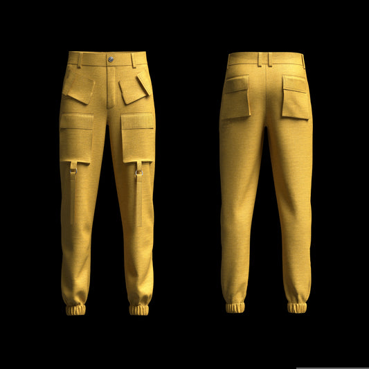 Men's Cargo Track Pant 3d Model Marvelous Designer-Clo3d-fbx-obj-Zprj