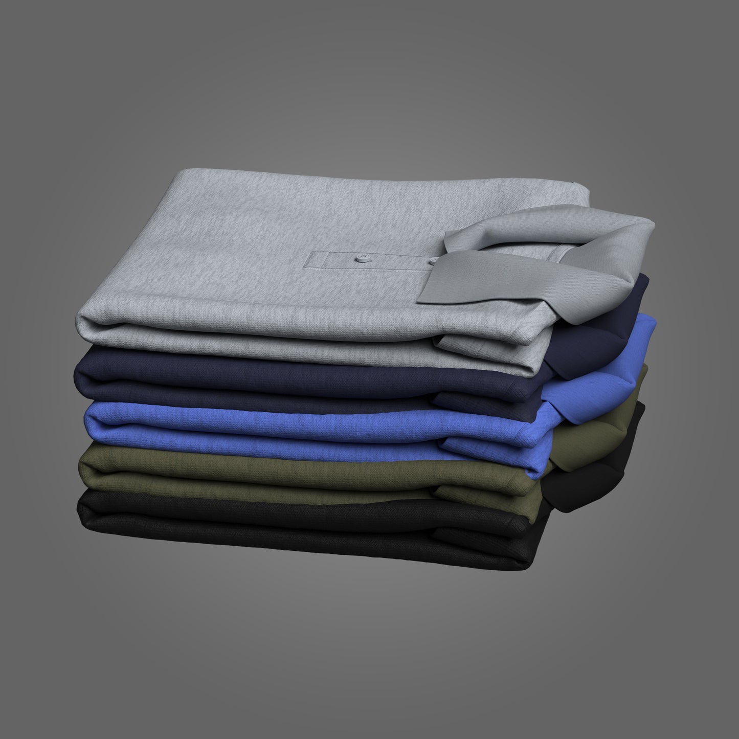 Polos Folded 3d Model Marvelous Designer-Clo3d-fbx-obj-Zprj