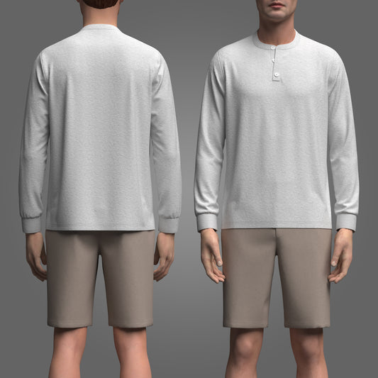 Men's Jersey and Shorts Outfit 3d Model Marvelous Designer-Clo3d-fbx-obj-Zprj