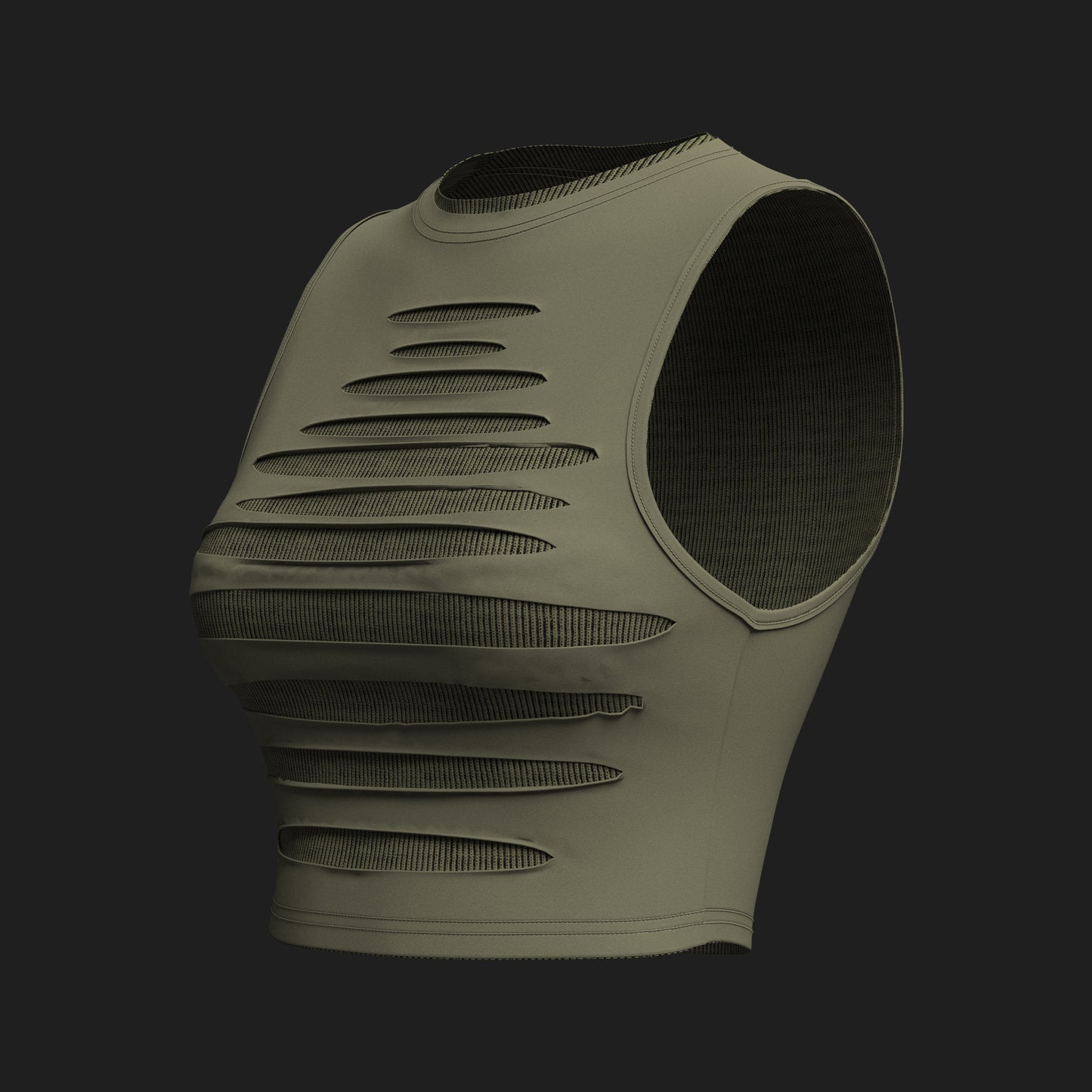 Ripped Crop Top 3d Model Marvelous Designer-Clo3d-fbx-obj-Zprj