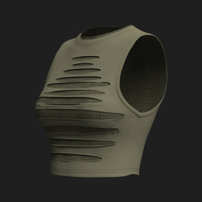 Ripped Crop Top 3d Model Marvelous Designer-Clo3d-fbx-obj-Zprj