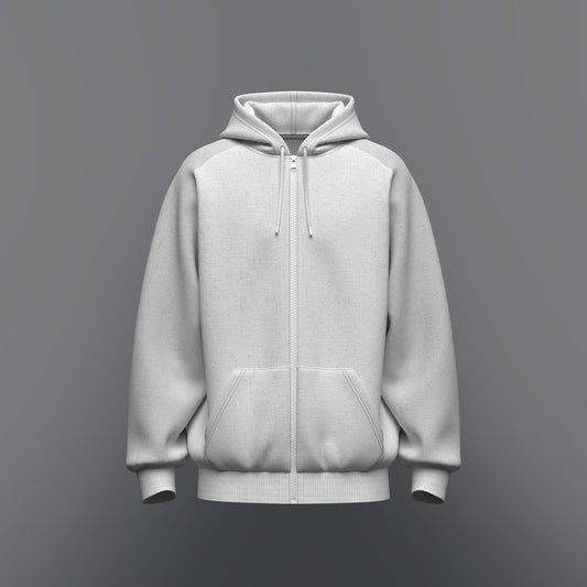 Men's Raglan Oversize Front Zip Hoodie 3d Model Marvelous Designer-Clo3d-fbx-obj-Zprj