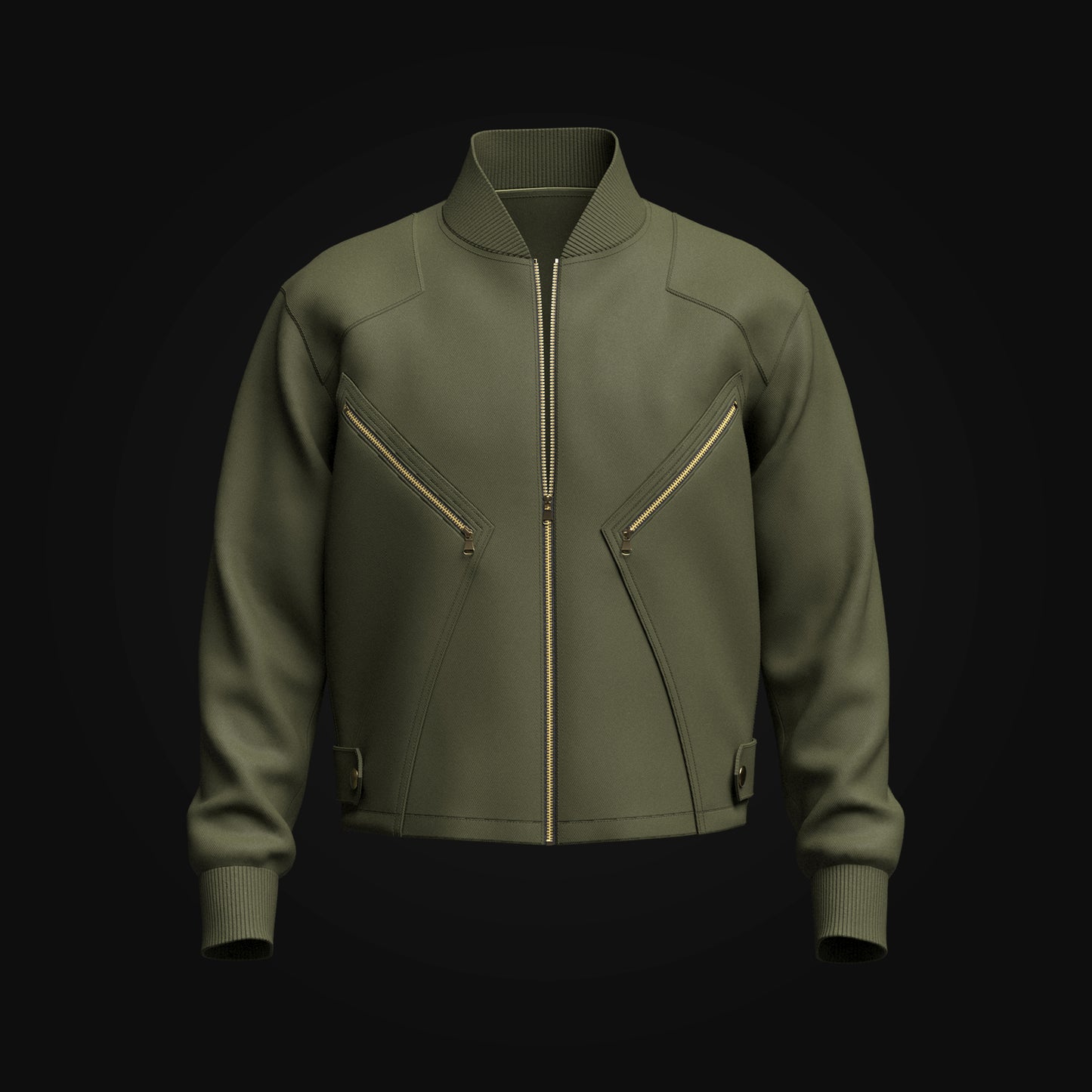 Men's Bomber Jacket 3d Model Marvelous Designer-Clo3d-fbx-obj-Zprj