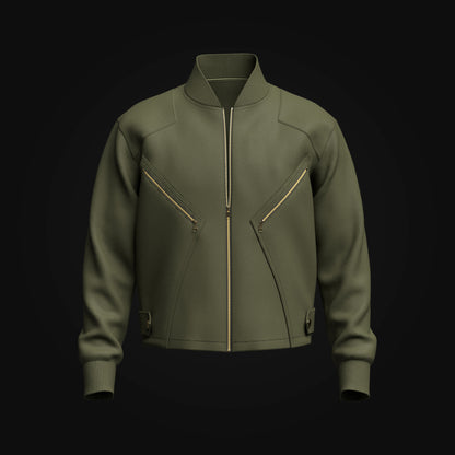 Men's Bomber Jacket 3d Model Marvelous Designer-Clo3d-fbx-obj-Zprj