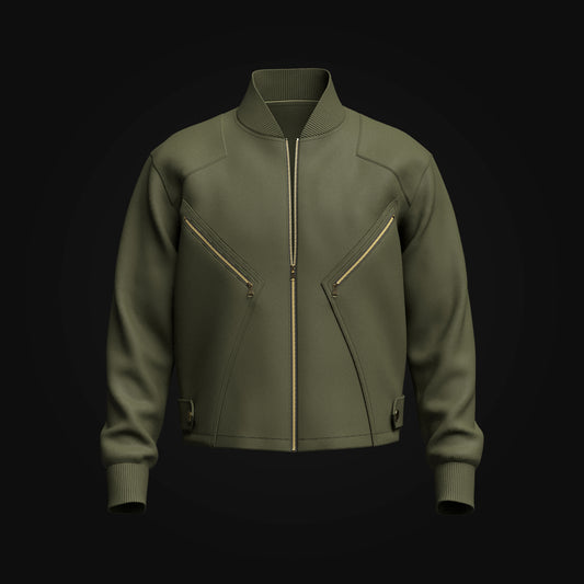 Men's Bomber Jacket 3d Model Marvelous Designer-Clo3d-fbx-obj-Zprj