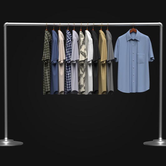 Shirt On Steel Hanger 3d Model Marvelous Designer-Clo3d-fbx-obj-Zprj