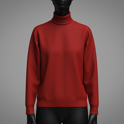 Female High Neck Sweater 3d Model Marvelous Designer-Clo3d-fbx-obj-Zprj
