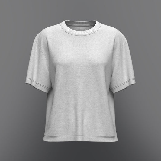 Women Half Sleeve Loose Fit T-Shirt 3d Model Marvelous Designer-Clo3d-fbx-obj-Zprj