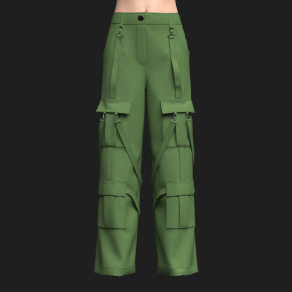 Women's Cargo Pant 3d Model Marvelous Designer-Clo3d-fbx-obj-Zprj