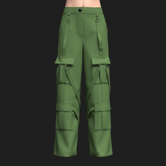 Women's Cargo Pant 3d Model Marvelous Designer-Clo3d-fbx-obj-Zprj