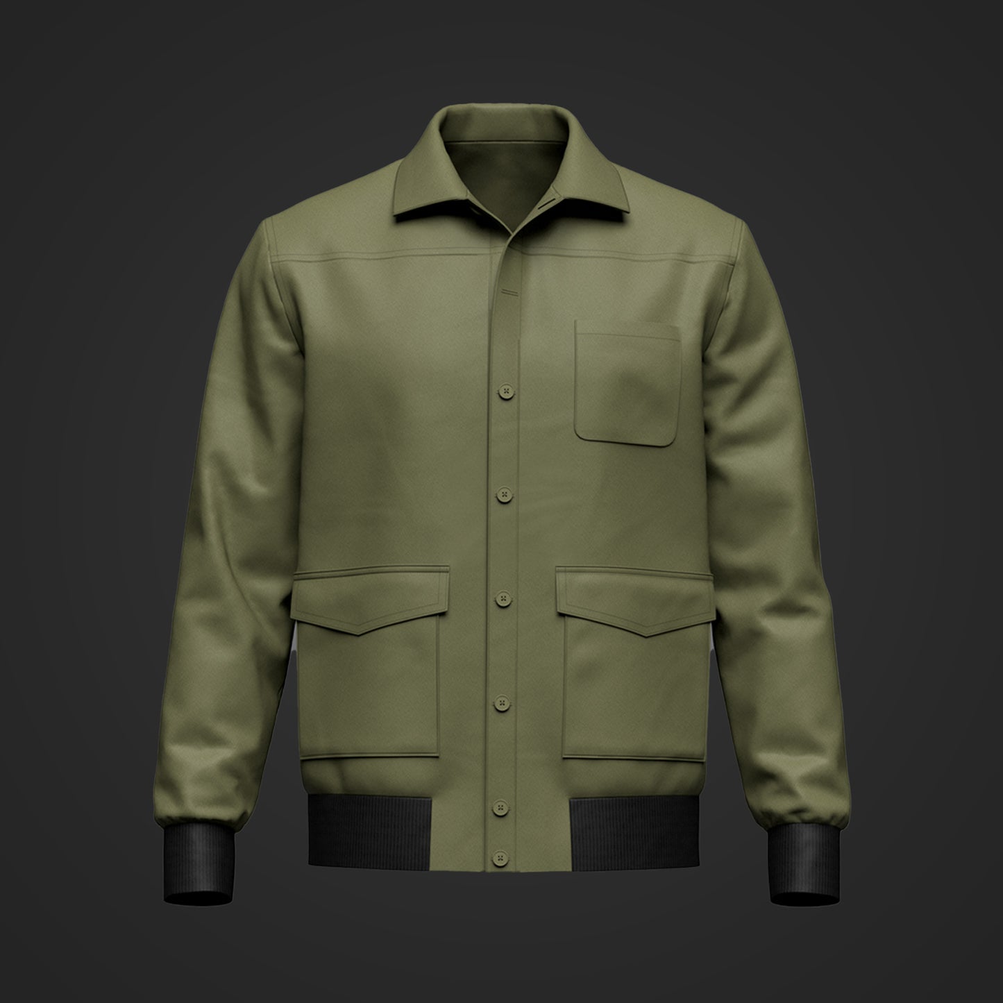 Men's Jacket 3d Model Marvelous Designer-Clo3d-fbx-obj-Zprj