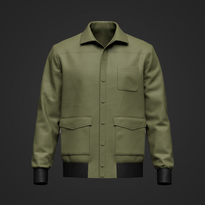 Men's Jacket 3d Model Marvelous Designer-Clo3d-fbx-obj-Zprj