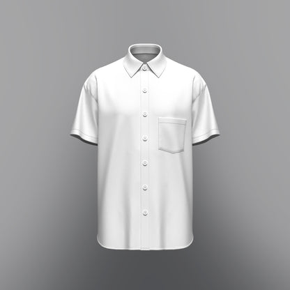 Men's Loose Fit Half Slv Shirt 3d Model Marvelous Designer-Clo3d-fbx-obj-Zprj