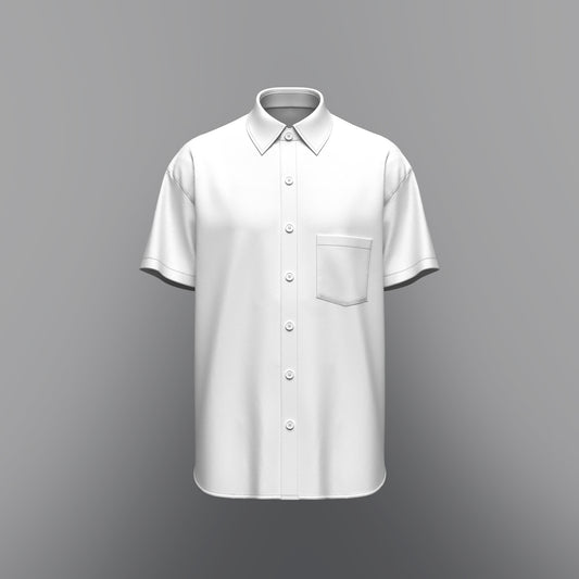 Men's Loose Fit Half Slv Shirt 3d Model Marvelous Designer-Clo3d-fbx-obj-Zprj