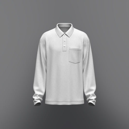 Men's Oversized Polo 3d Model Marvelous Designer-Clo3d-fbx-obj-Zprj