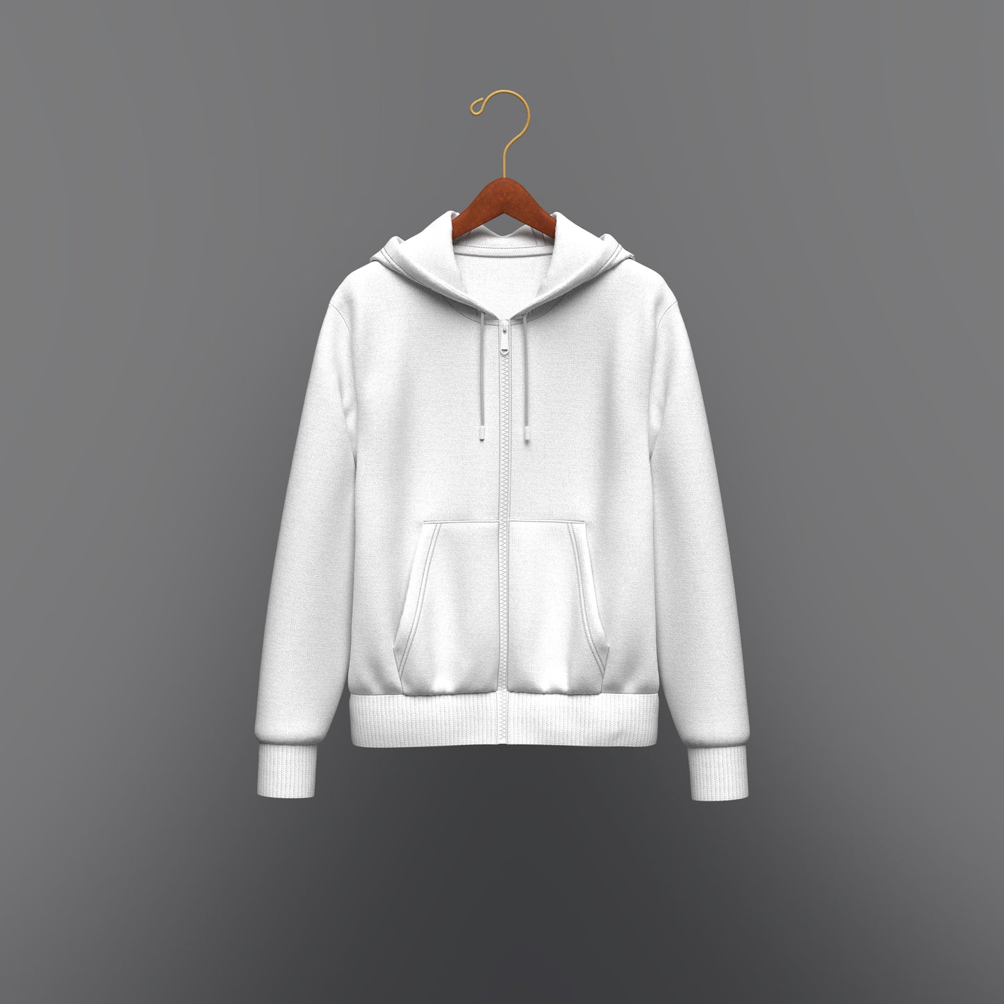 Men's Front Zip Hoodie_Hanged 3d Model Marvelous Designer-Clo3d-fbx-obj-Zprj