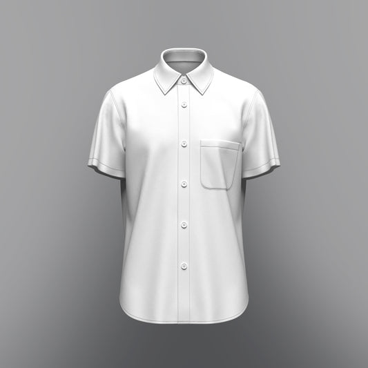 Men's Regular Fit Half Slv Shirt 3d Model Marvelous Designer-Clo3d-fbx-obj-Zprj