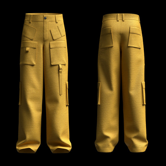 Male Cargo Track Pant 3d Model Marvelous Designer-Clo3d-fbx-obj-Zprj