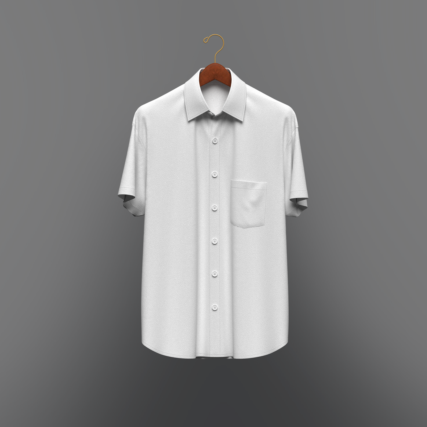 Men Loose Fit Half Slv Shirt On Hanger 3d Model Marvelous Designer-Clo3d-fbx-obj-Zprj