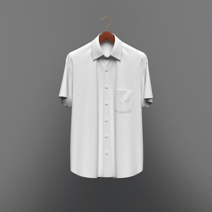 Men Loose Fit Half Slv Shirt On Hanger 3d Model Marvelous Designer-Clo3d-fbx-obj-Zprj