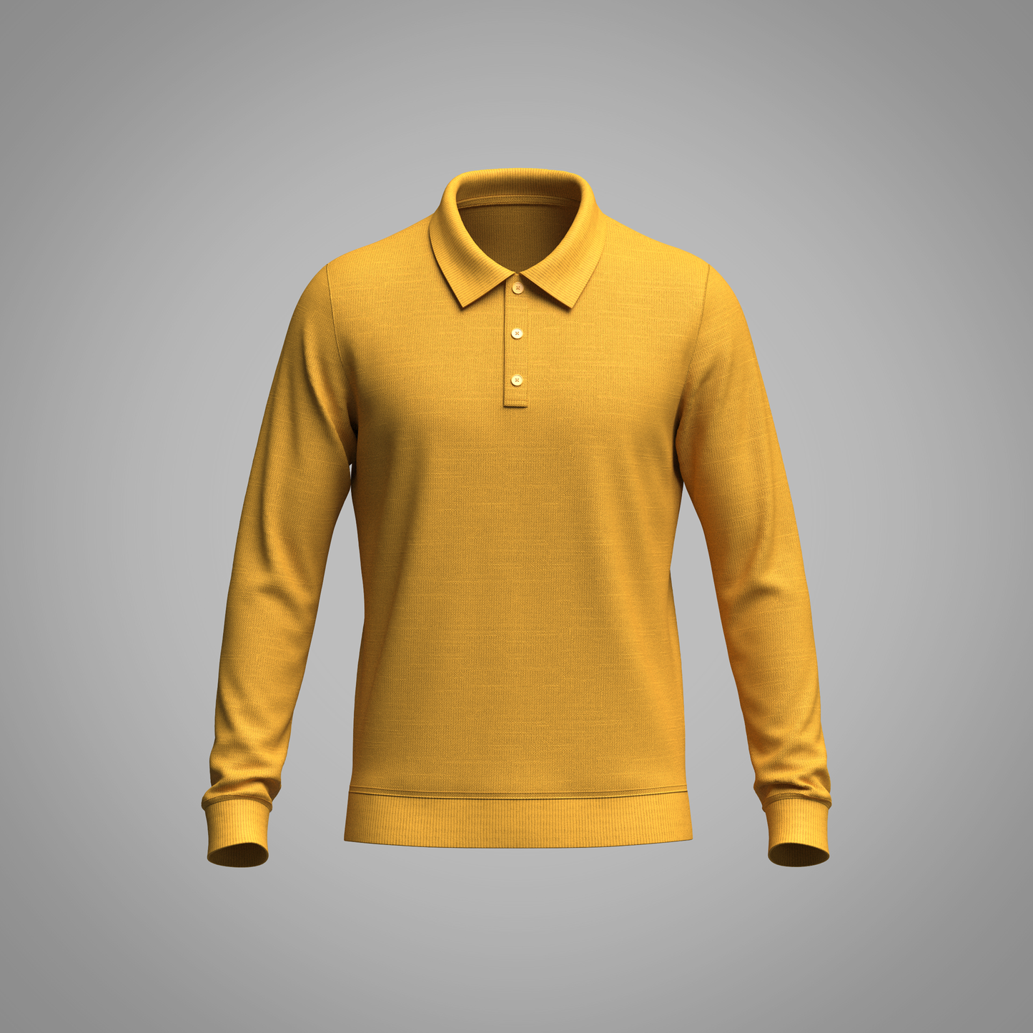 Men's Full Sleeve Ribbed Polo 3d Model Marvelous Designer-Clo3d-fbx-obj-Zprj