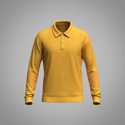 Men's Full Sleeve Ribbed Polo 3d Model Marvelous Designer-Clo3d-fbx-obj-Zprj